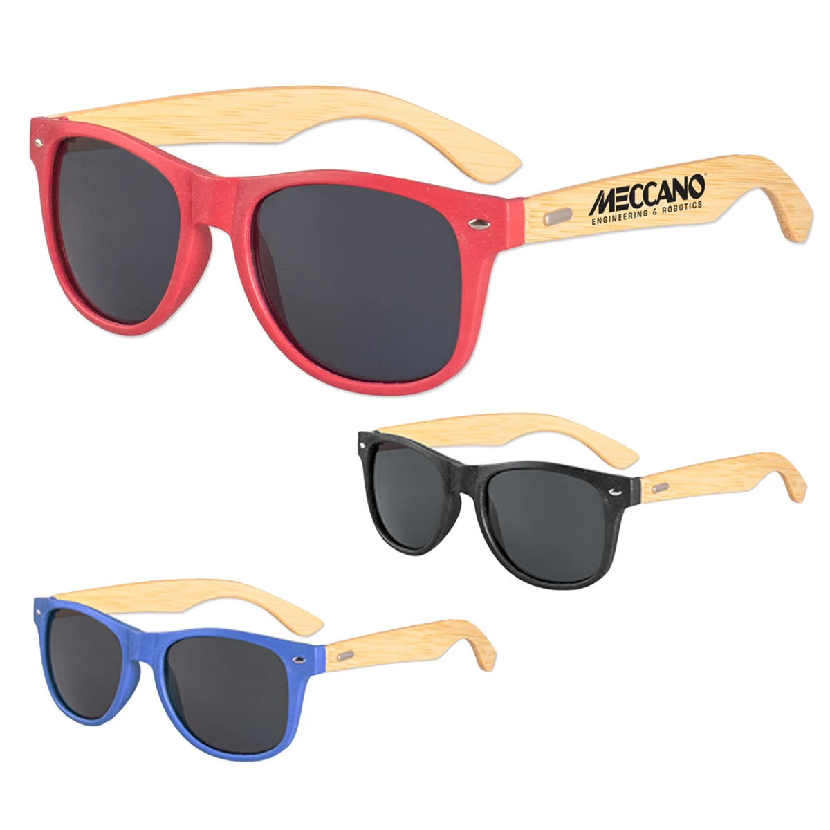 Wheat Straw Frame Sunglasses with Bamboo Arms 1
