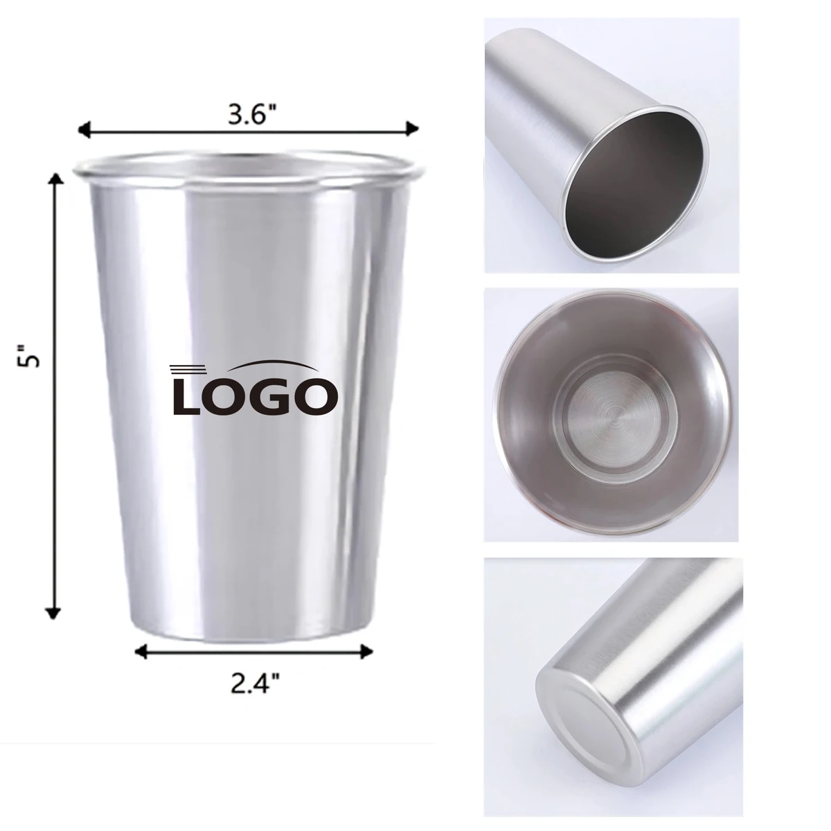 Stylish 17 OZ Stainless Pint Drinking Cup 1