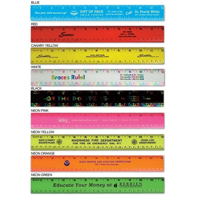 12" Double Bevel Ruler 1 side only 1