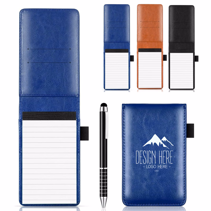 Pocket PU Jotter Notepad with Pen