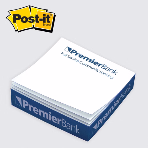 Post-it® Custom Printed Notes Quarter-Cube - 4" x 4" x 1"