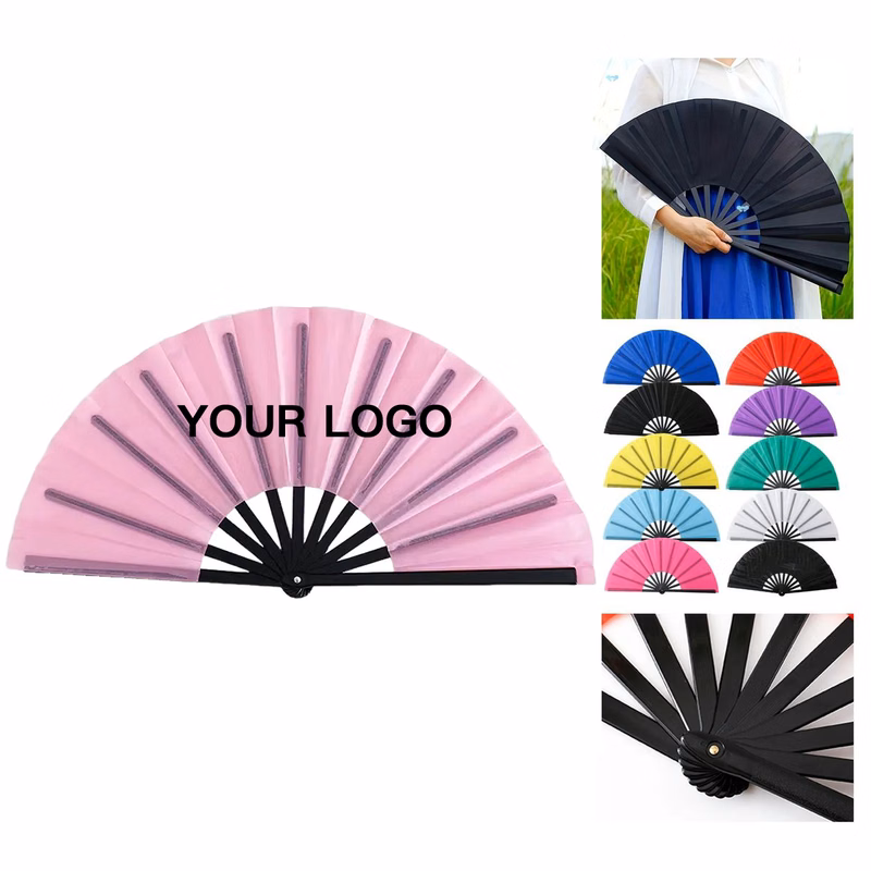 Handheld Folding Fan With Nylon Fabric Blades