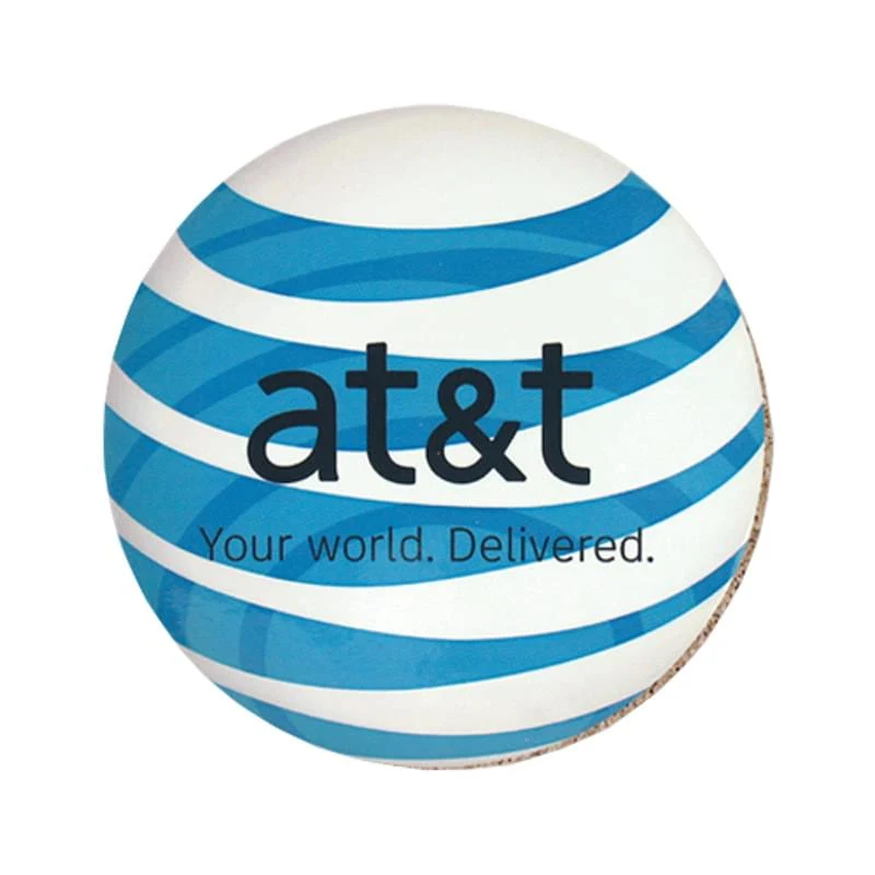 Coaster - 4" Round Deluxe Coaster w/Cork Lining 1