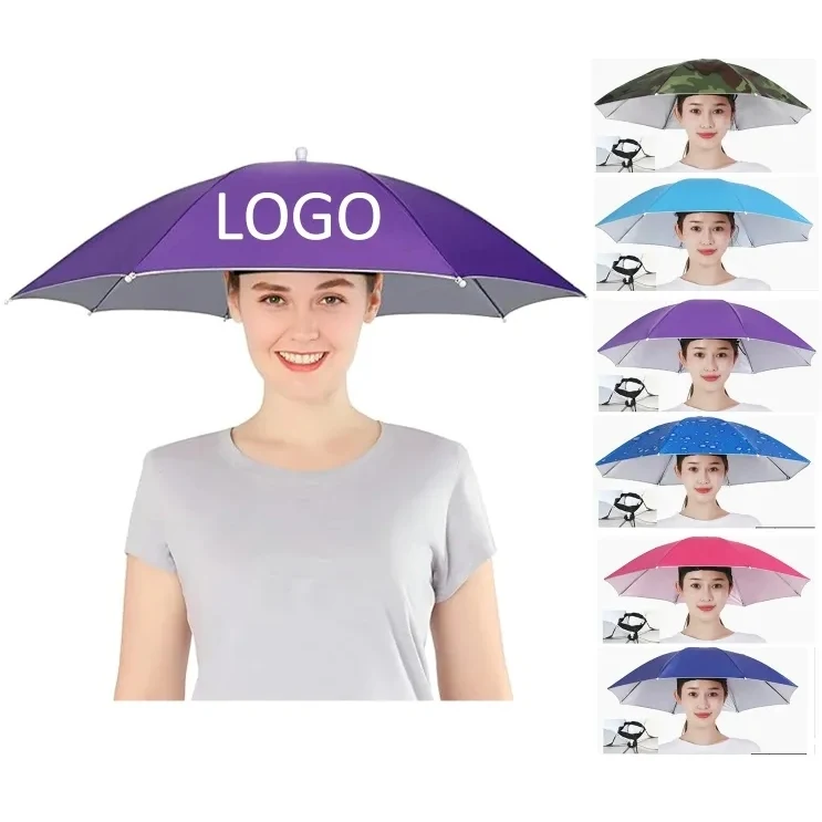 Foldable Umbrella Hat with UV Protection 1