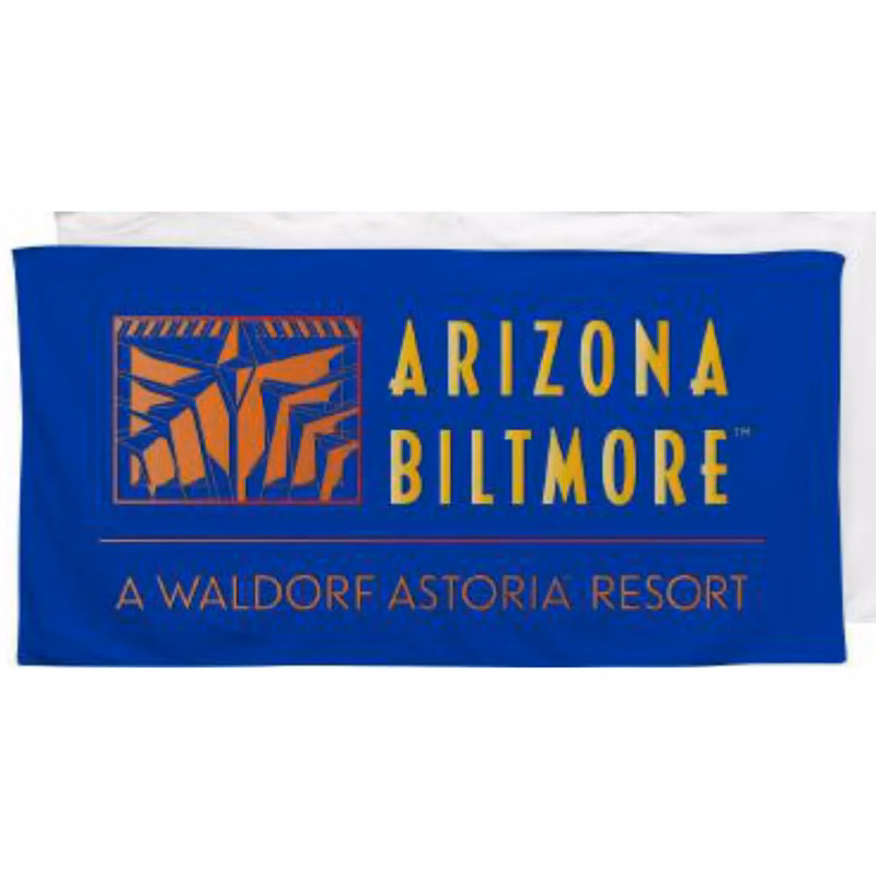 Sublimated Velour Cotton Blend Beach Towel, 30x60