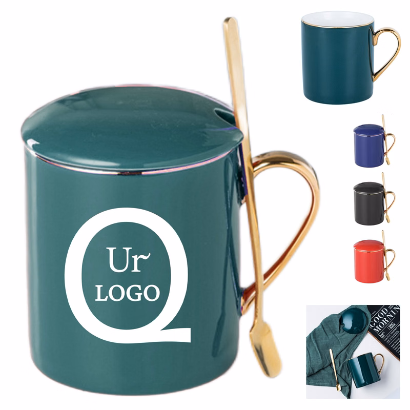 12Oz Gold Handle Ceramic Mug