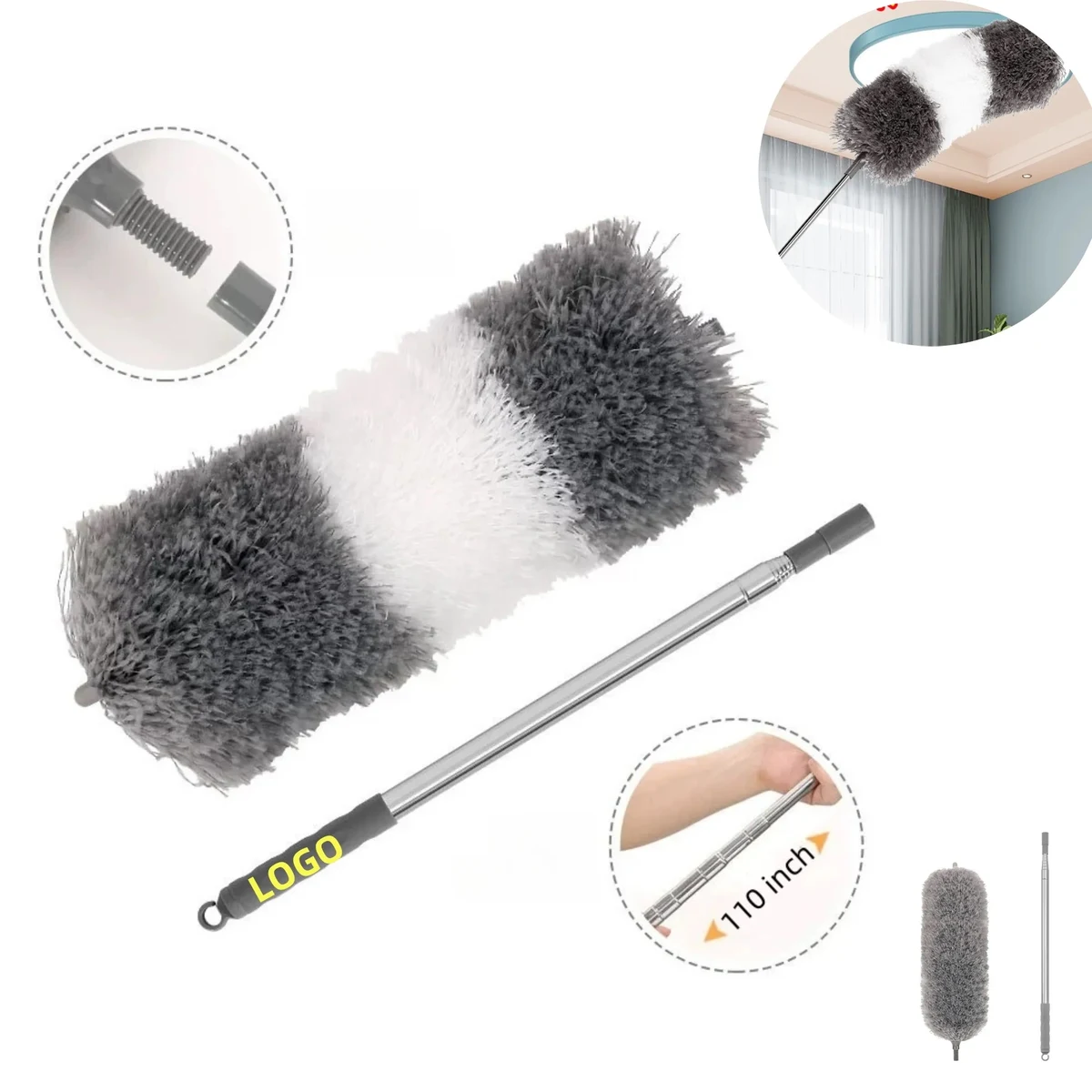 Microfiber Telescoping Feather Duster Cleaning Tool For Home 1