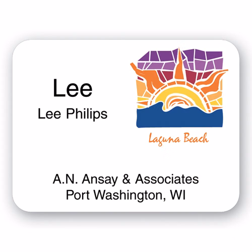 Laminated Name Badge (2.375"X3.125") Rectangle