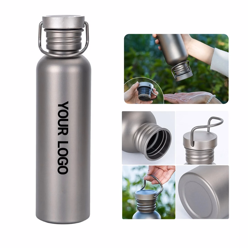 Titanium Sports Water Bottle 20 oz with Frosted Grip