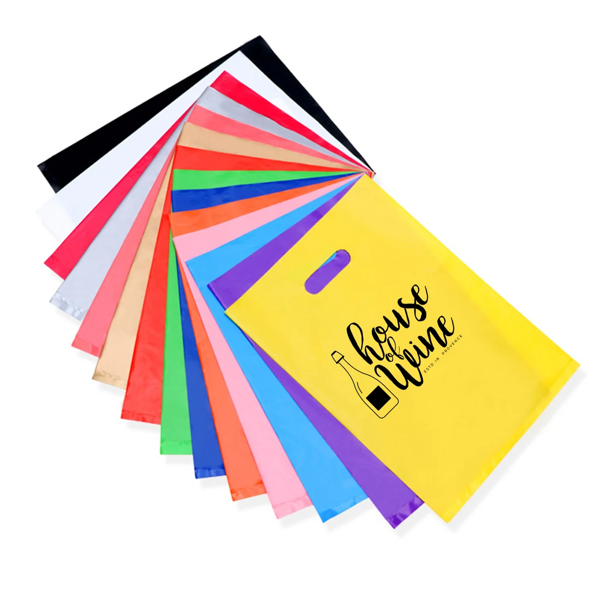 Die Cut Soft PE Plastic Handle Shopping Tote Bag 1