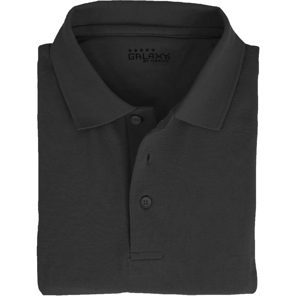 Adult Uniform Polo Shirts - Black Short Sleeve Size XL 1