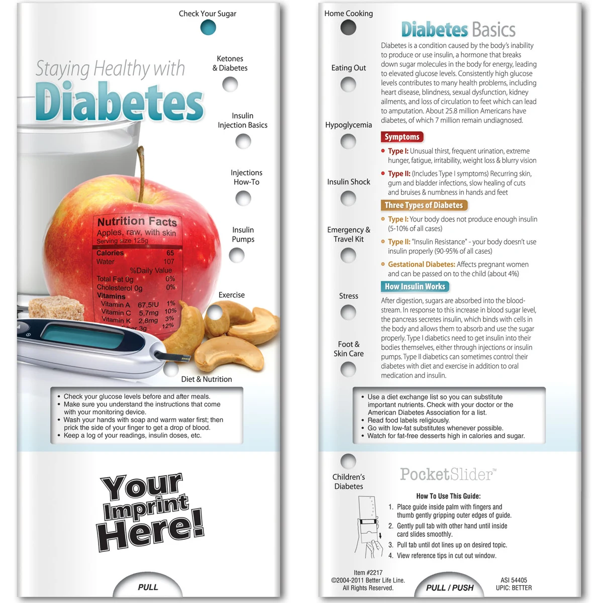 Pocket Slider - Staying Healthy with Diabetes 1