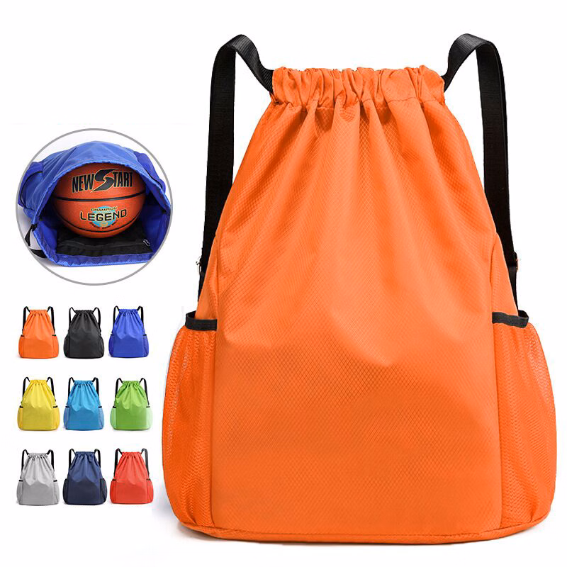Waterproof Sports Drawstring Backpack w/ Pocket
