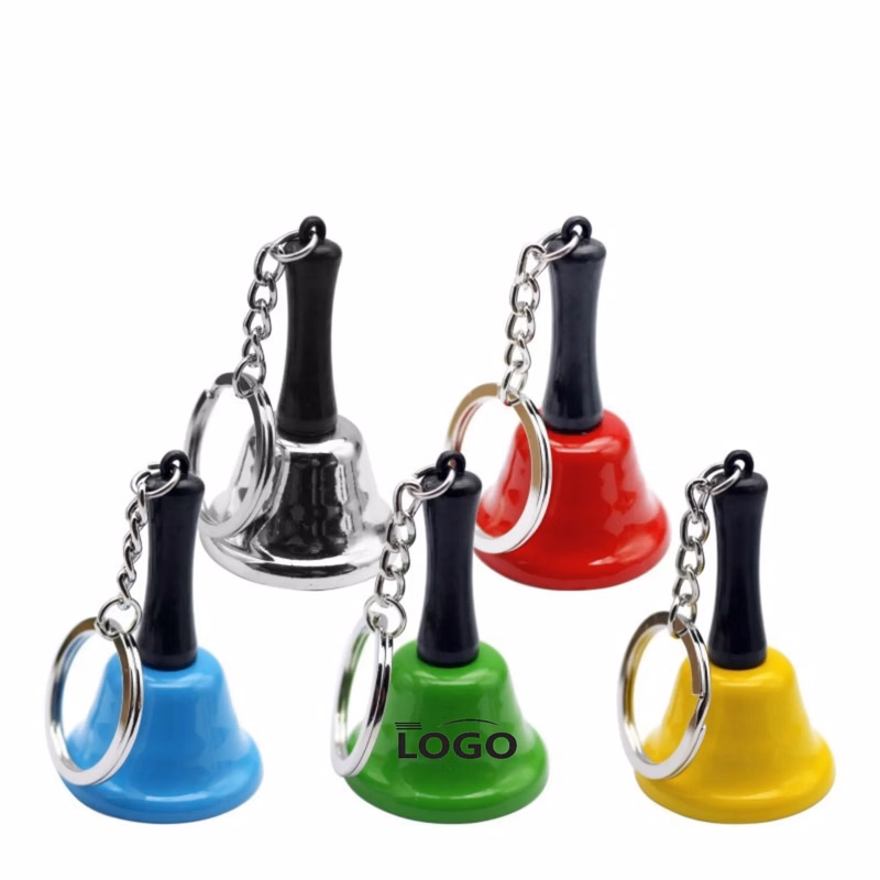MOQ 20PCS Mini Metal Dinner Bell Keychain