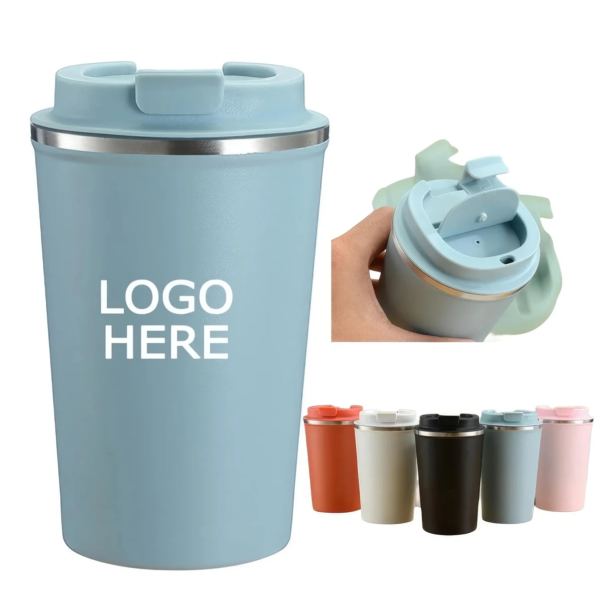 Stainless Steel Travel Coffee Tumbler Cup With Lid 1