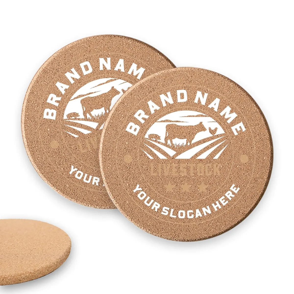 Cork Coasters High Density Heat Resistant Sustainable 1