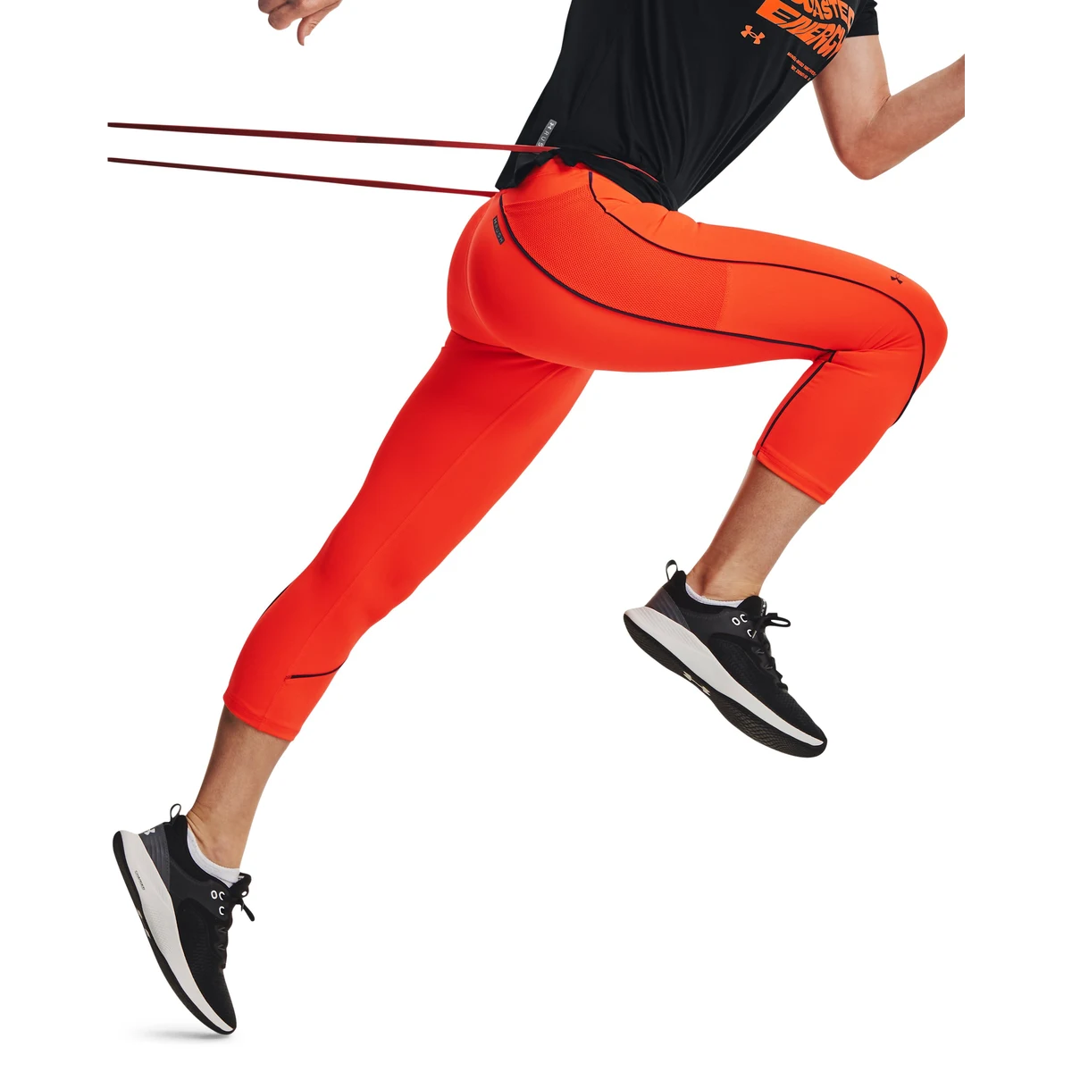 Women's UA RUSH HeatGear No-Slip Waistband Pocket Capris 1