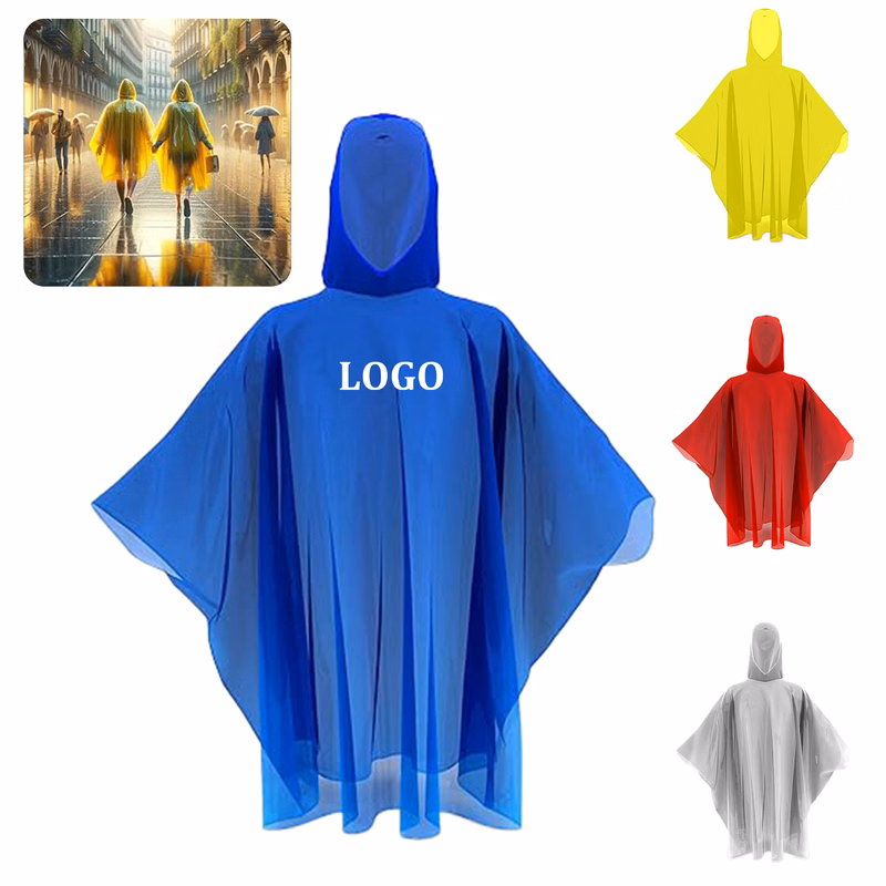Disposable Rain Poncho for Adults