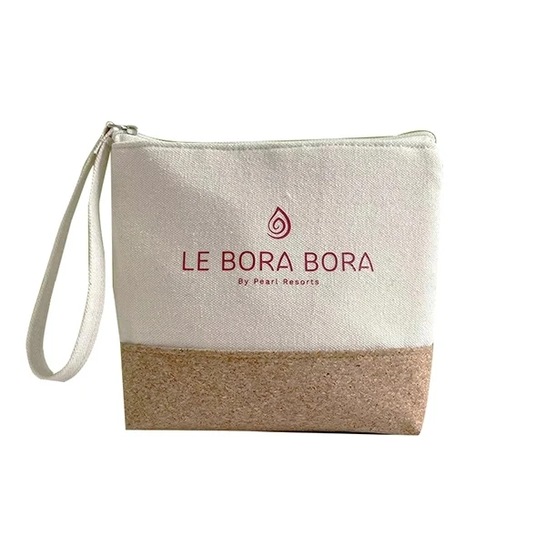 Eco-friendly Canvas Cork Cosmetic Bag 1