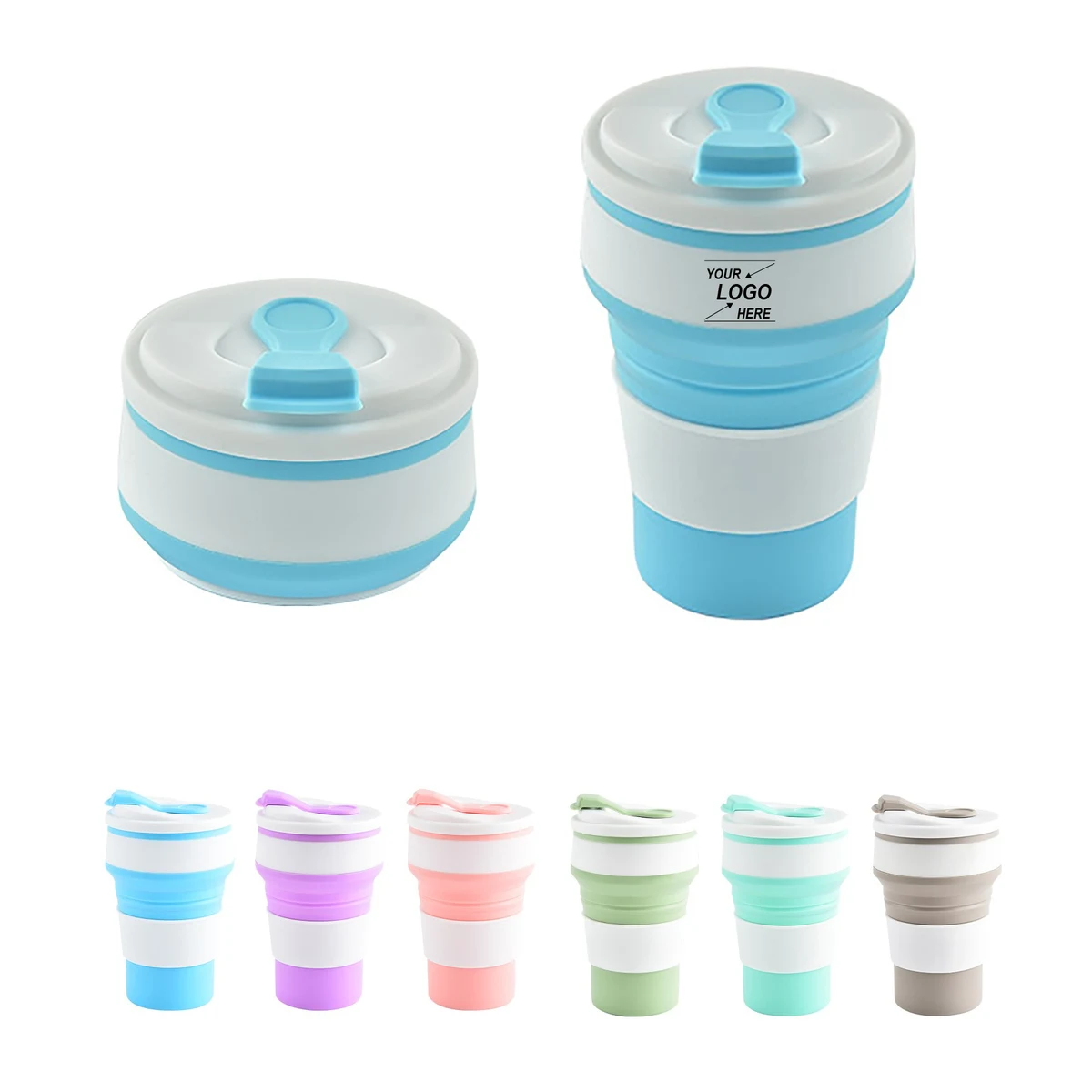 Collapsible 12 oz Silicone Travel Cup 1