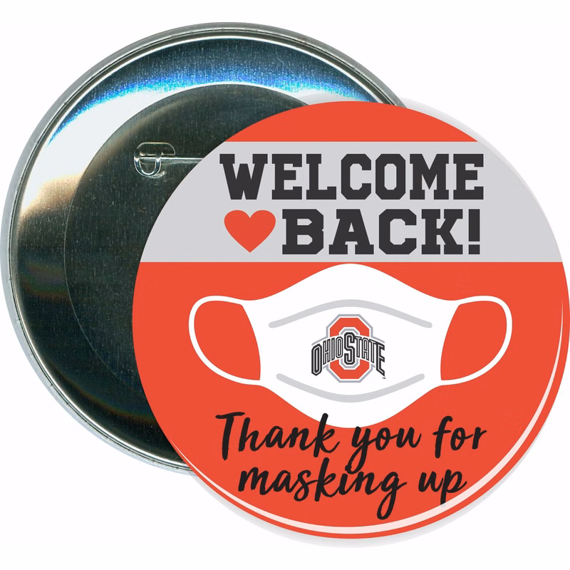 Welcome Back - Masking Up, COVID-19, Coronavirus Button