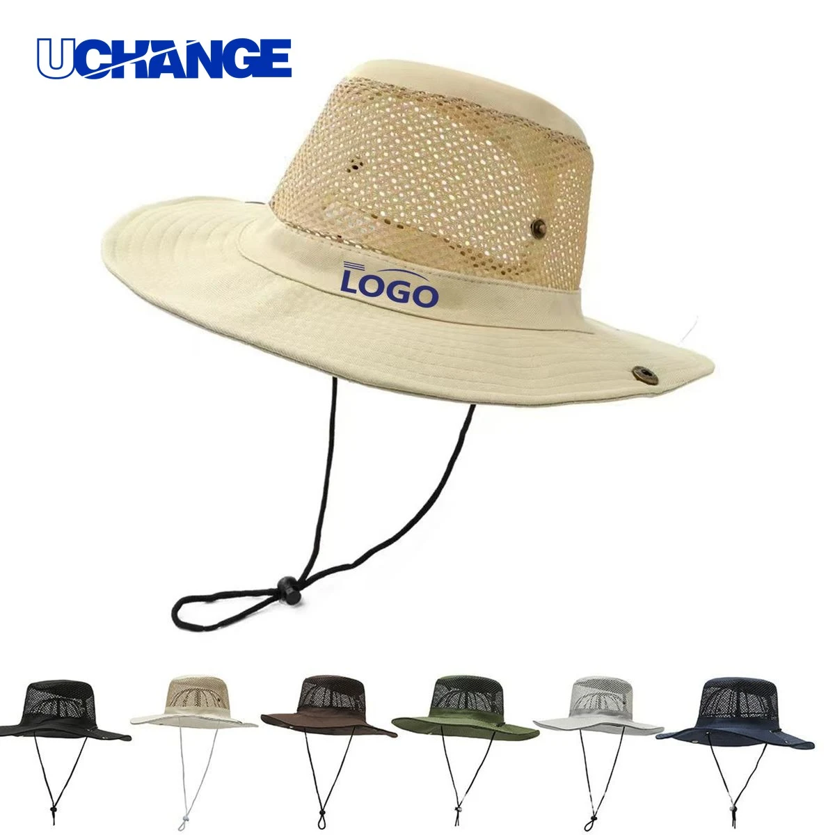 Wide Brim Outdoor Mesh Sun Hat 1