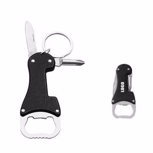 4 In 1 Bottle Opener With Phillips Screwdriver And Key Ring