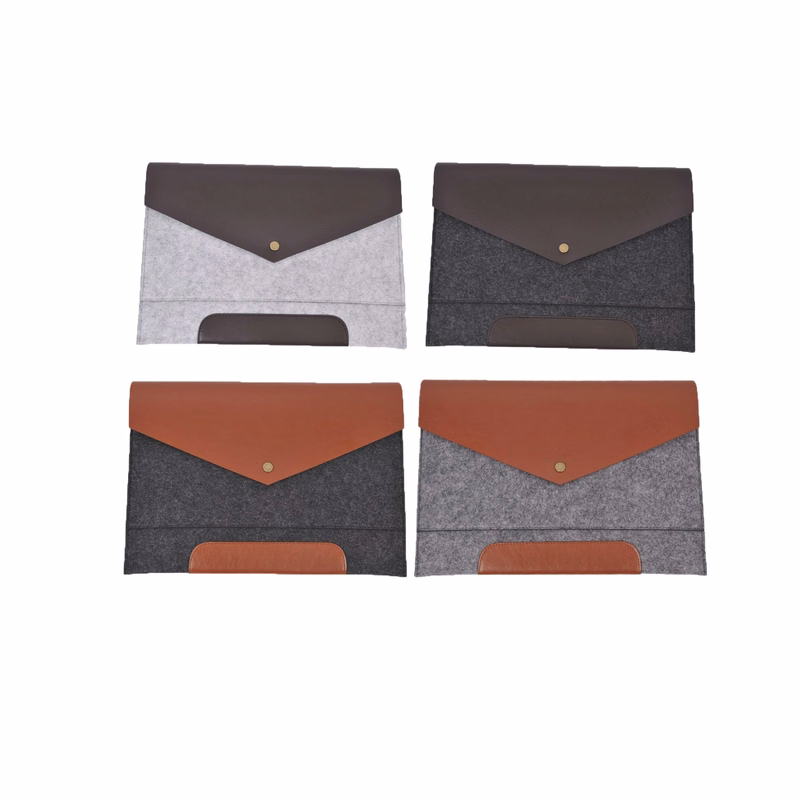 Felt Leather File Bag