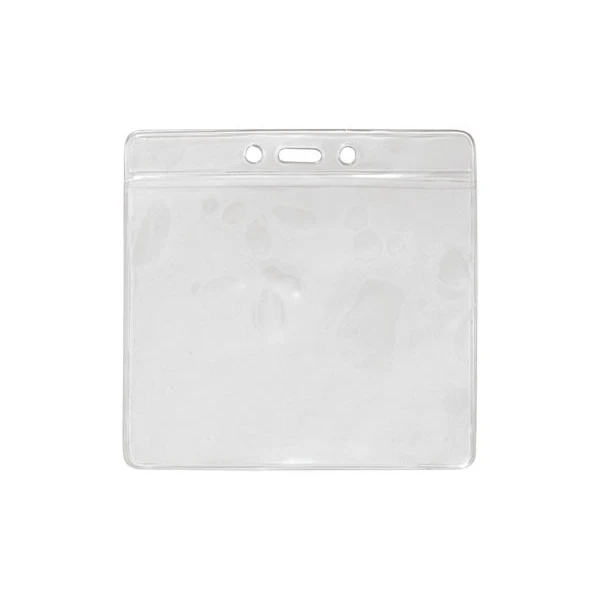 Vinyl Horizontal Top Load Badge Holder (4.76"x 4.49")(Clear) 1