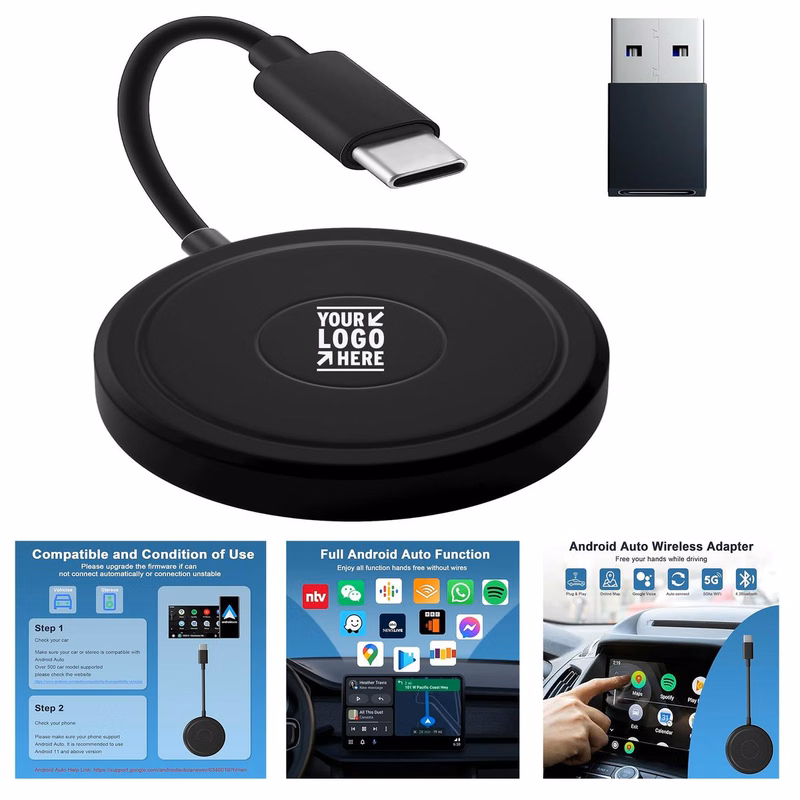  Wireless Android Bluetooth 5Ghz WiFi Auto Connect Direct Plug-in USB C Adapter