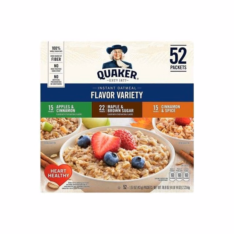 Quaker Instant Oatmeal Packs - Variety Pack