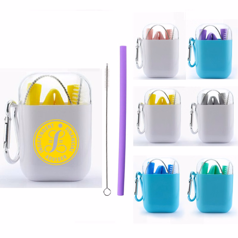Collapsible Silicone Straw Set W/ Brush