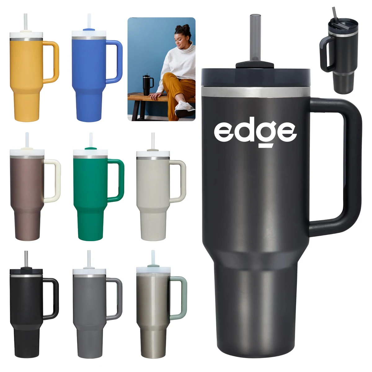 Water Bottle -40oz Stainless Steel Double Wall Vacuum 1