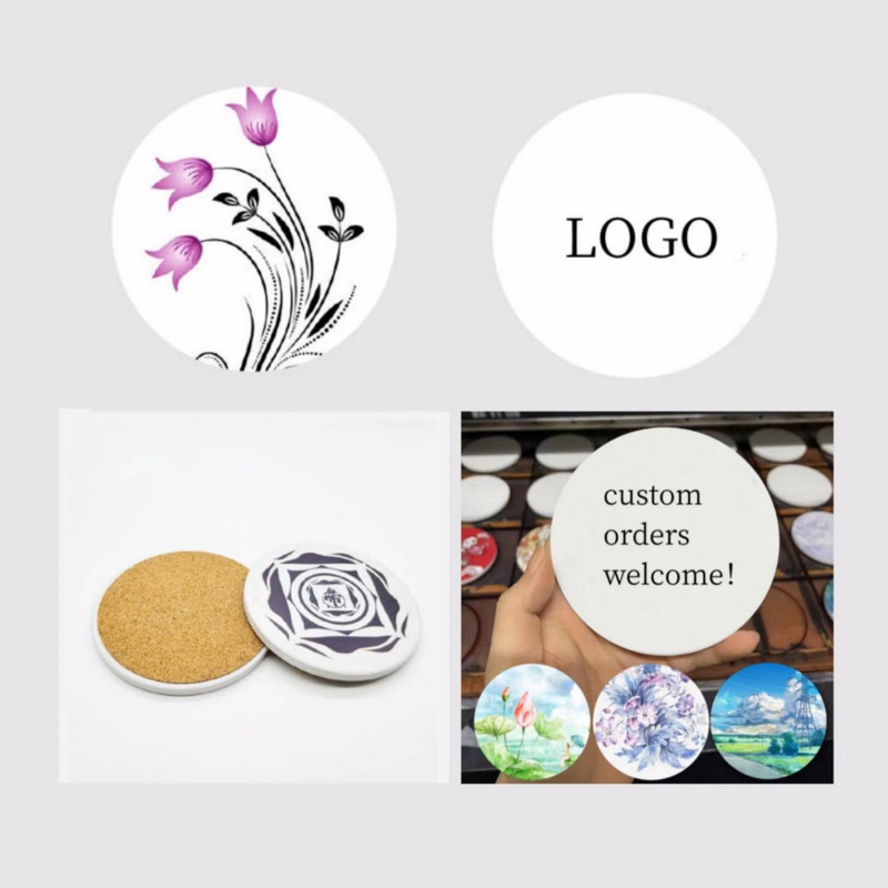 Round Diatomite Cups Coaster for Drinks Absorbent