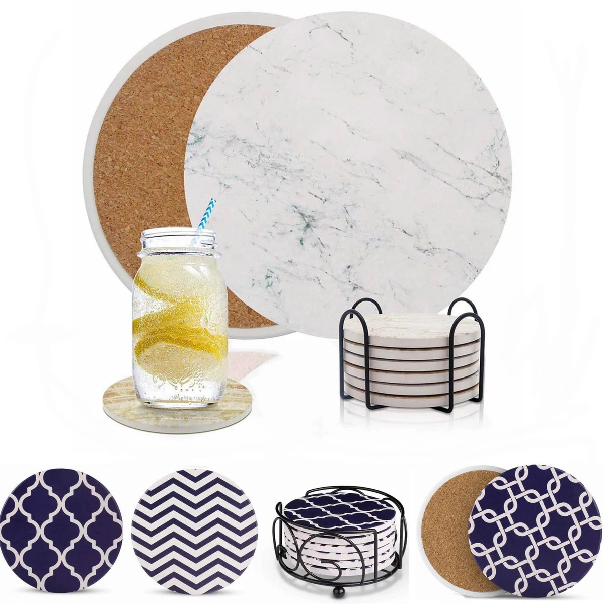 Ceramic Absorbent Cork Coaster/Cup Holder 1