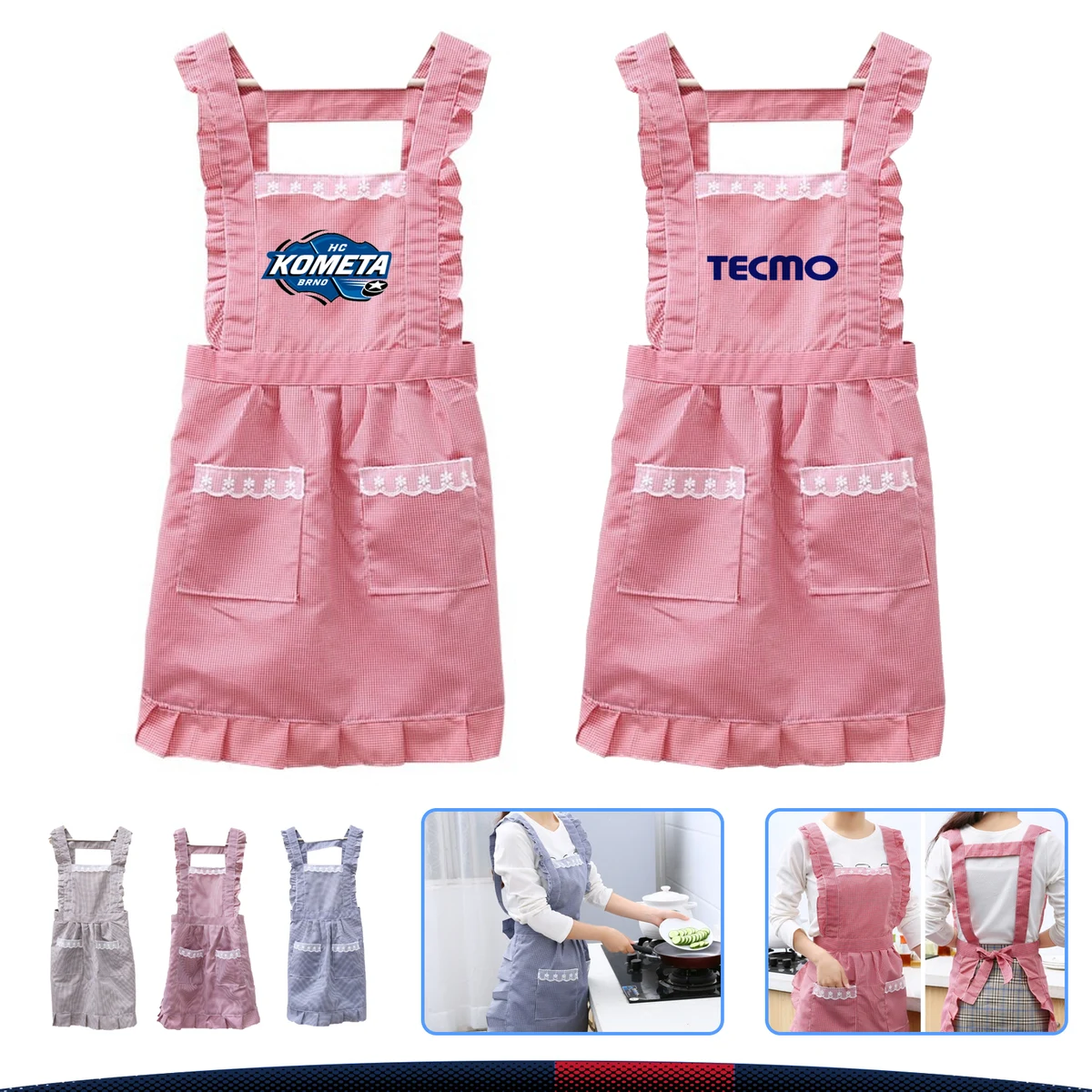 Household Lace Edge Apron 1