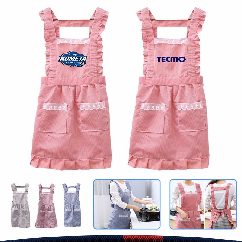 Household Lace Edge Apron