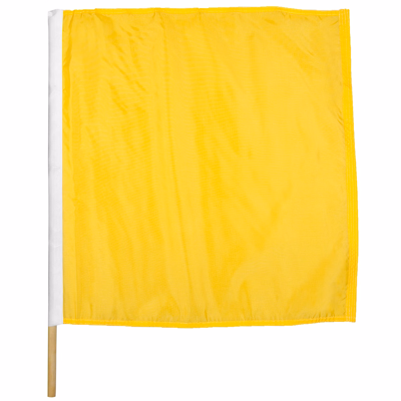 30" x 30" Caution Polyester Motorcycle Racing Flag