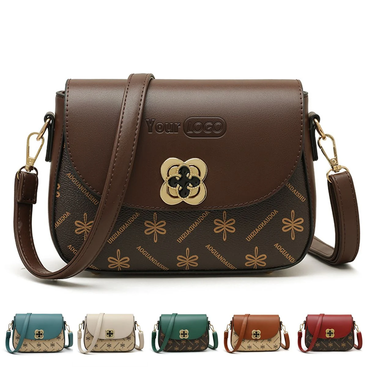 Pu Leather mini waterproof printed mobile Cross-body Bag 1