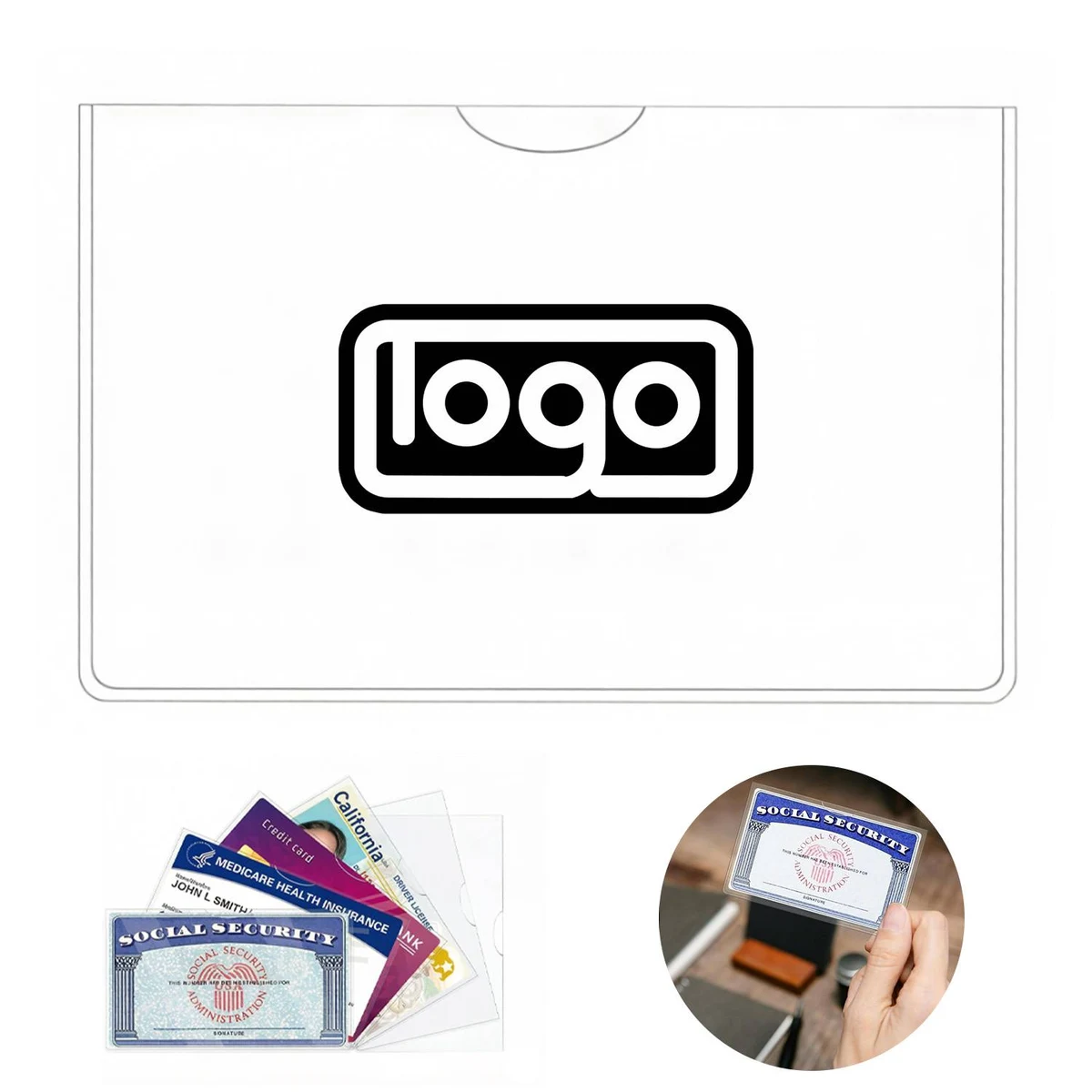 Clear PVC Social Security Card Protector Sleeve 1