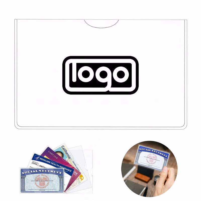 Clear PVC Social Security Card Protector Sleeve