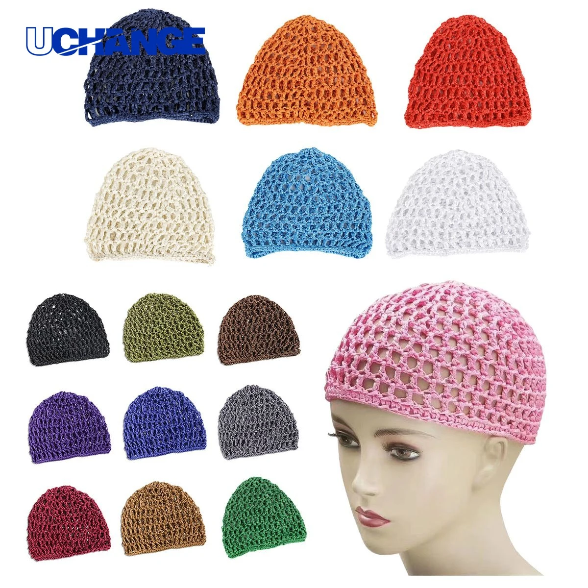 Hair-Tying Fishnet Headscarf Hat for Fashion Wear 1