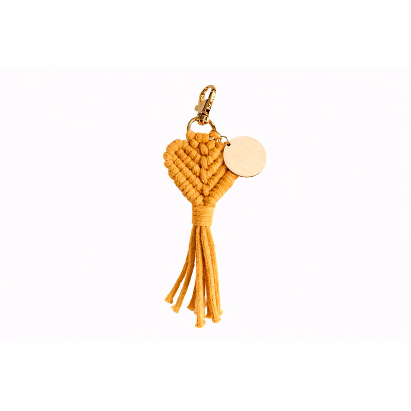 Heart Shaped Macrame Keychain