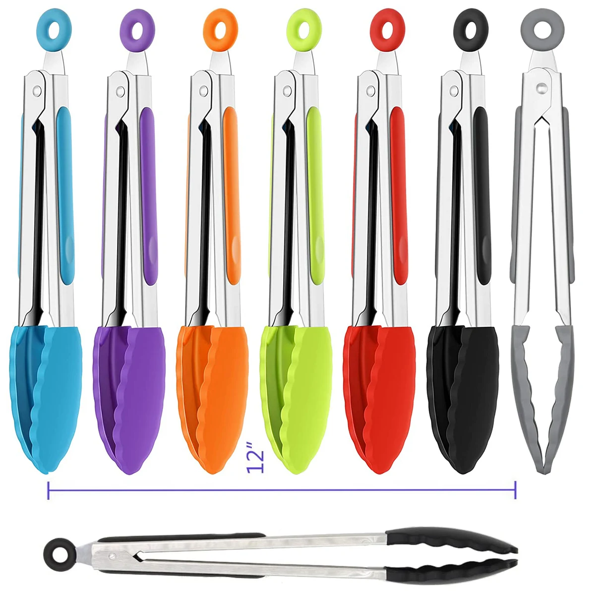 12 Inch Kitchen Tongs with Lock 1