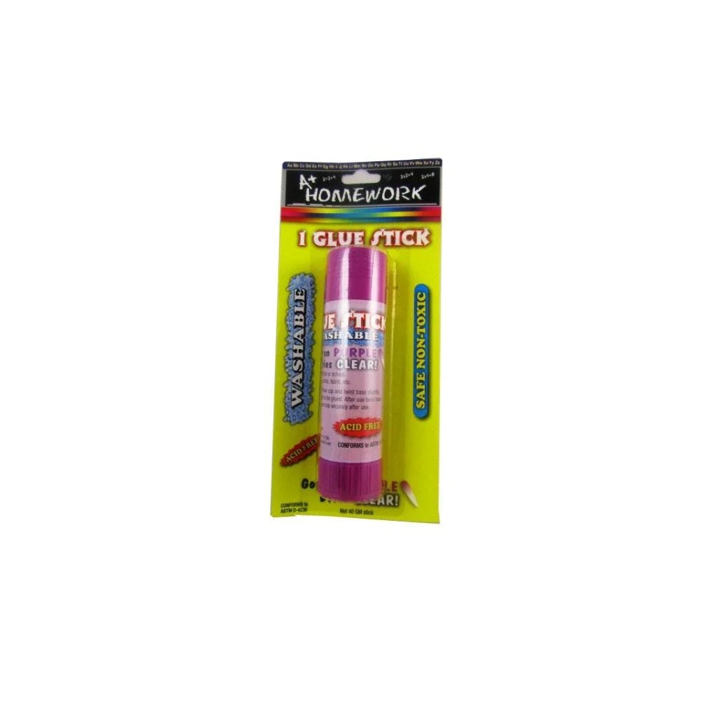 Purple Glue Sticks - Washable 1.48 oz Dries Clear 1