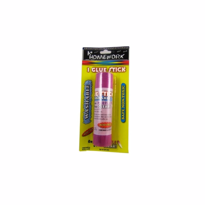 Purple Glue Sticks - Washable 1.48 oz Dries Clear