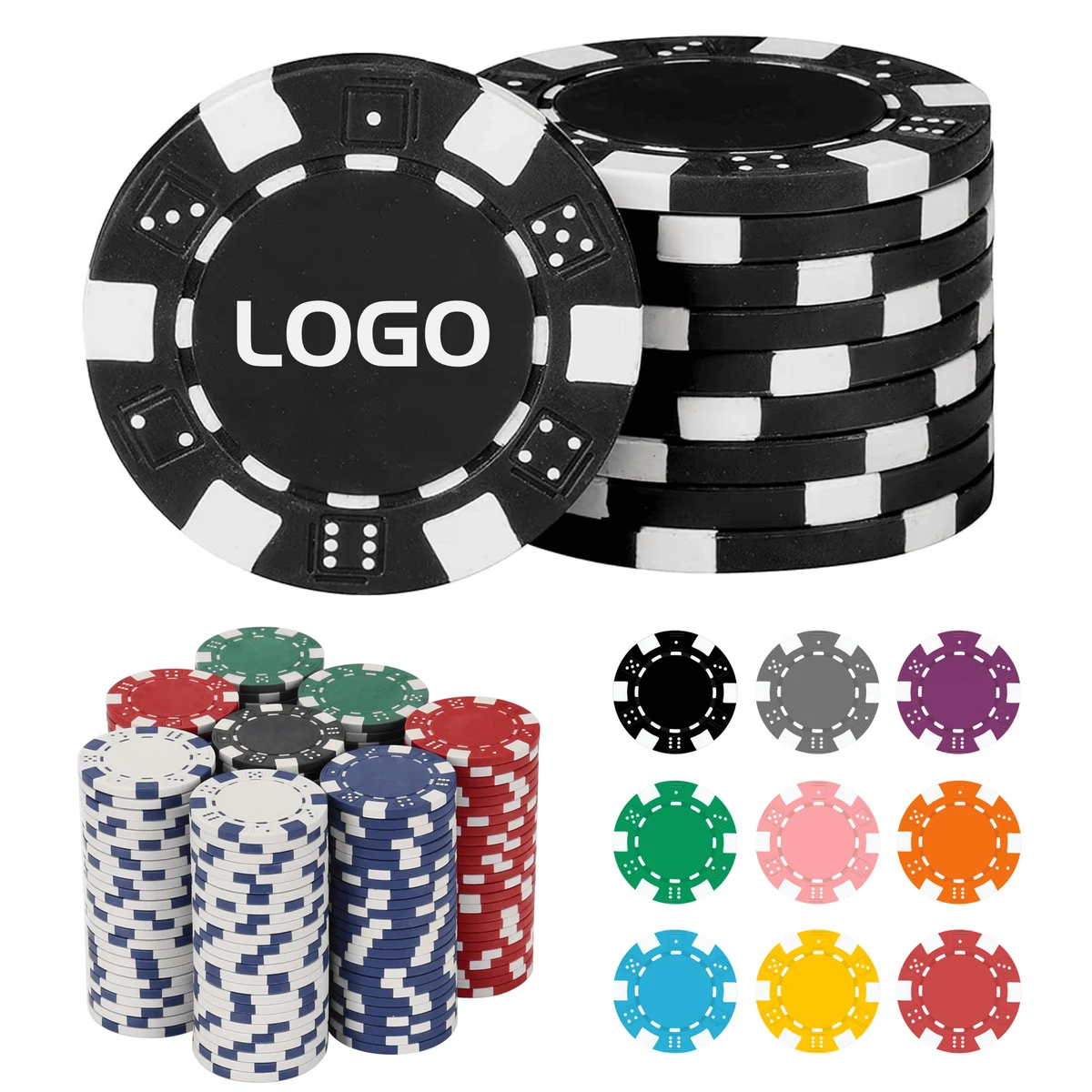Smooth Finish Plastic Poker Chips 1