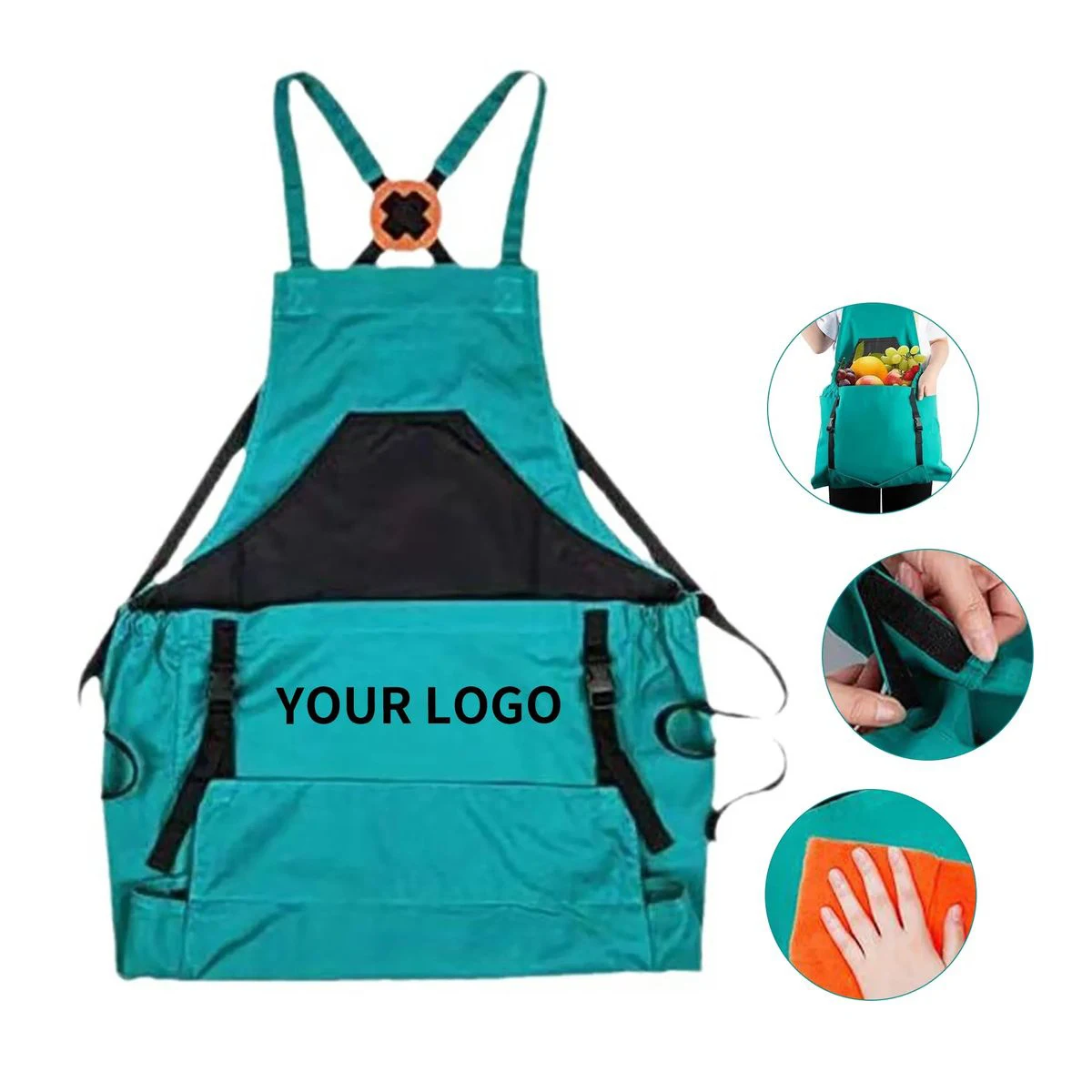 Canvas Gardening Apron with Waterproof Pocket 1