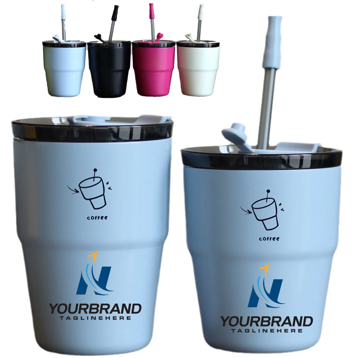 19OZ. Stainless Steel Straw Insulated Coffee Cup 1