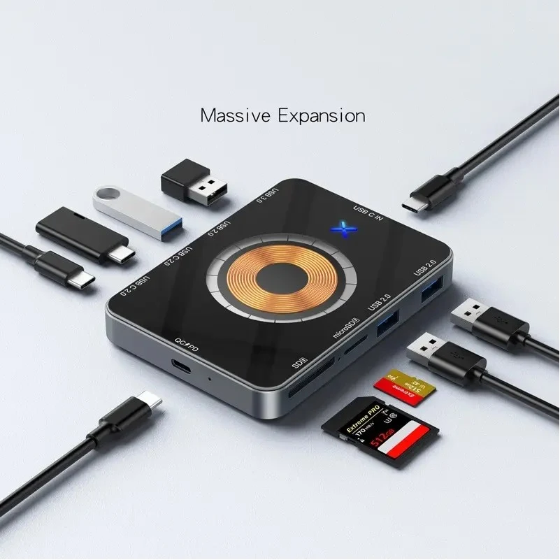 8-in-1 USB C Hub 5Gbps Type C Docking Station 1